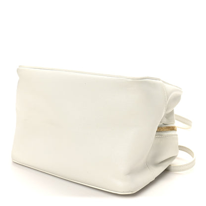 Celine Smooth Calfskin Cuir Triomphe Folded Cube Bag Arctic White 9 of 9