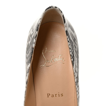 Christian Louboutin Patent Degrade Snakeskin Printed So Kate 120 Pumps 38 White Roccia 7 of 7