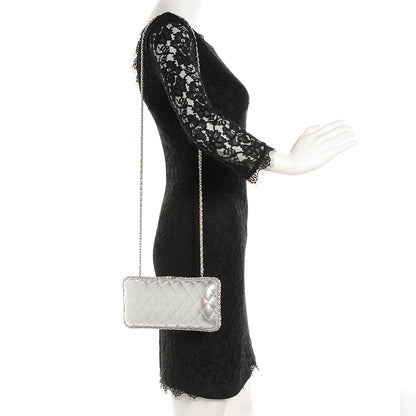 Chanel Metallic Lambskin Small Chain Around Clutch Silver 2 of 7