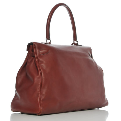 Hermes Veau Sikkim Kelly Relax 50 Rouge H 3 of 31