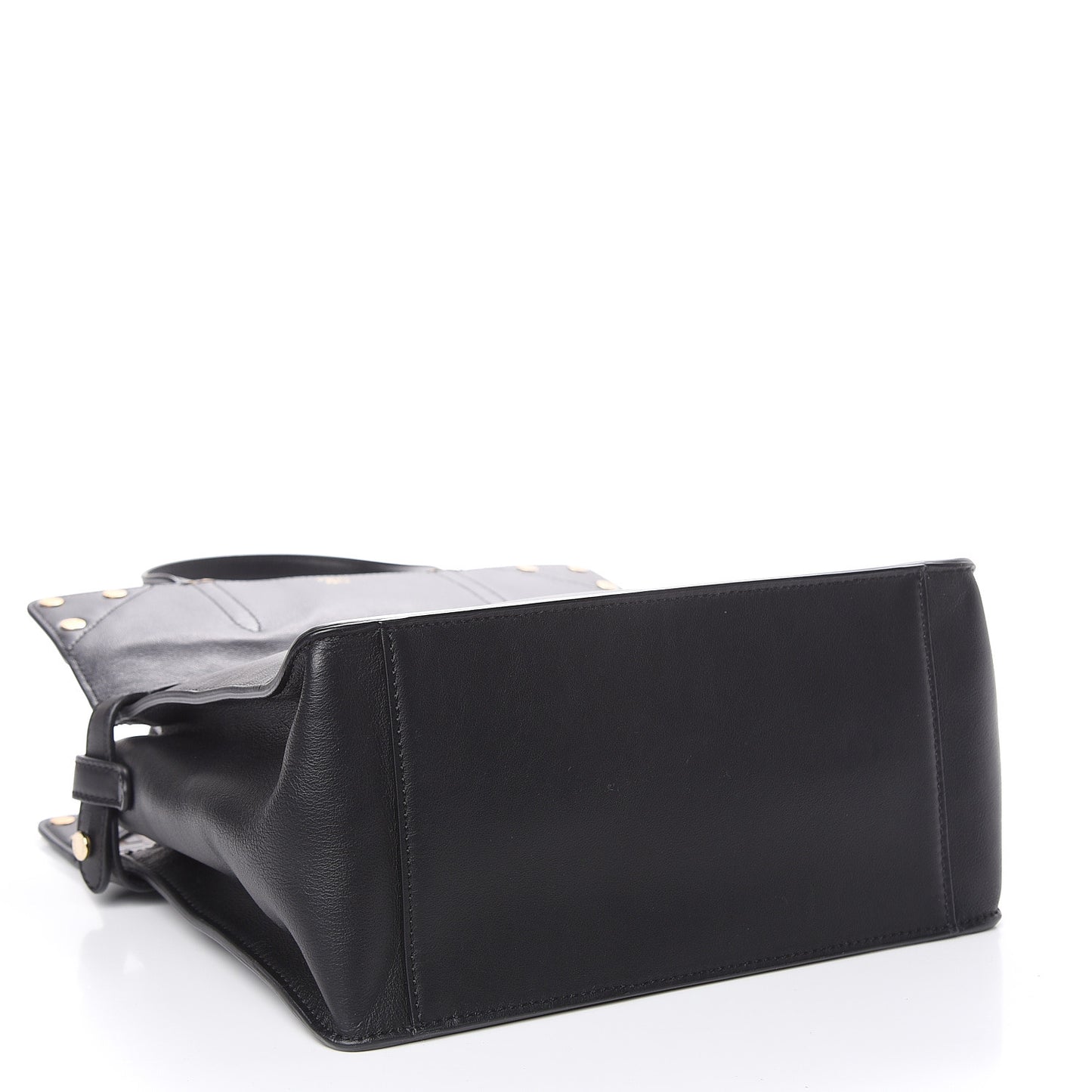 Vitello Grace Bi-Color FF 1974 Embossed Flip Tote Black Maya