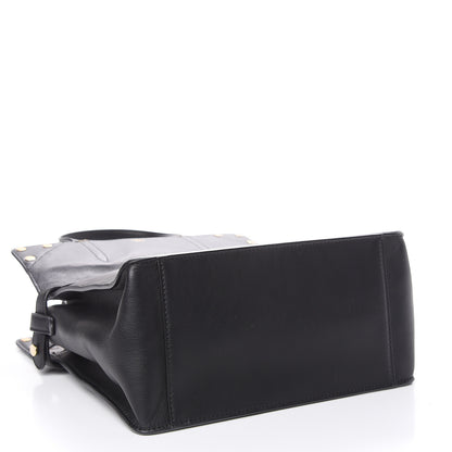 Fendi Vitello Grace Bi-Color FF 1974 Embossed Flip Tote Black Maya 6 of 14