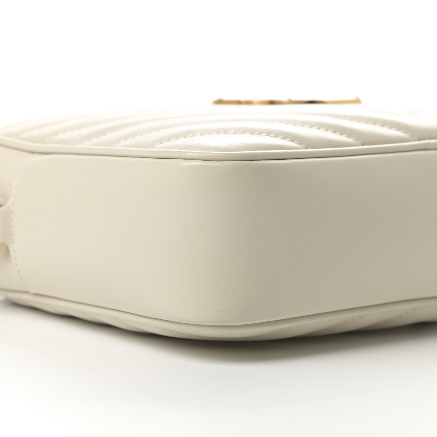 Calfskin Matelasse Monogram Lou Camera Bag Crema Soft