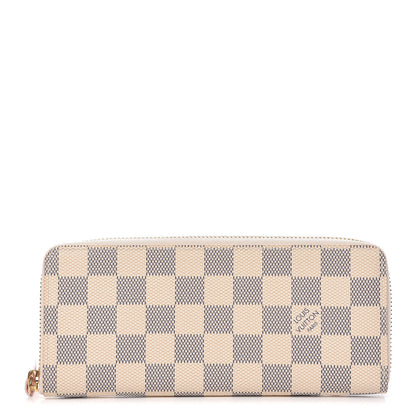 Louis Vuitton Damier Azur Clemence Wallet Rose Ballerine 1 of 11