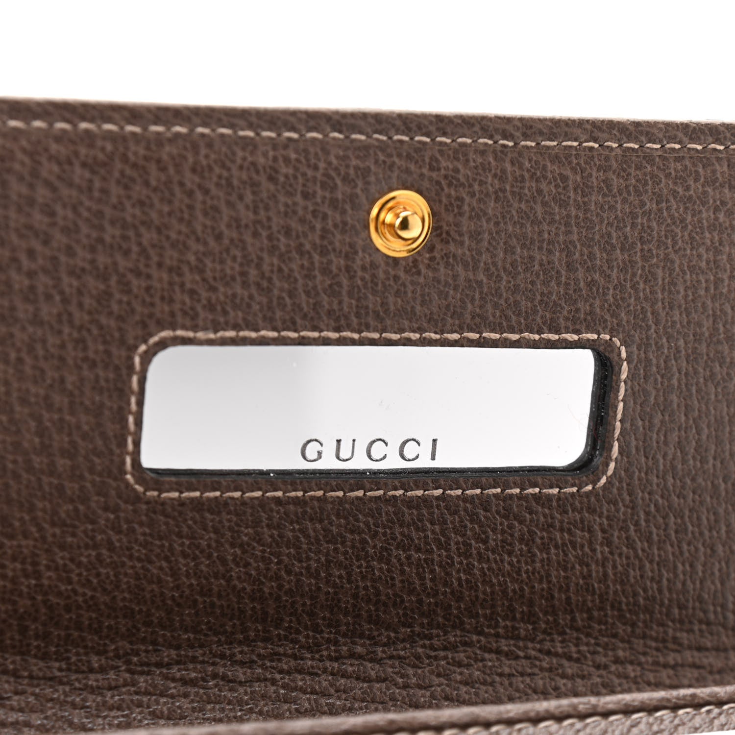 Gucci GG Supreme Monogram Web Ophidia Wallet On Chain Brown 6 of 12