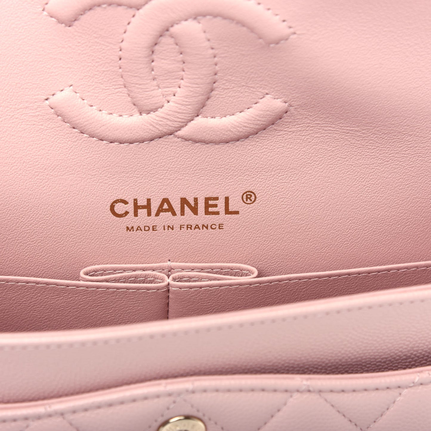 Caviar Quilted Small Double Flap Light Pink