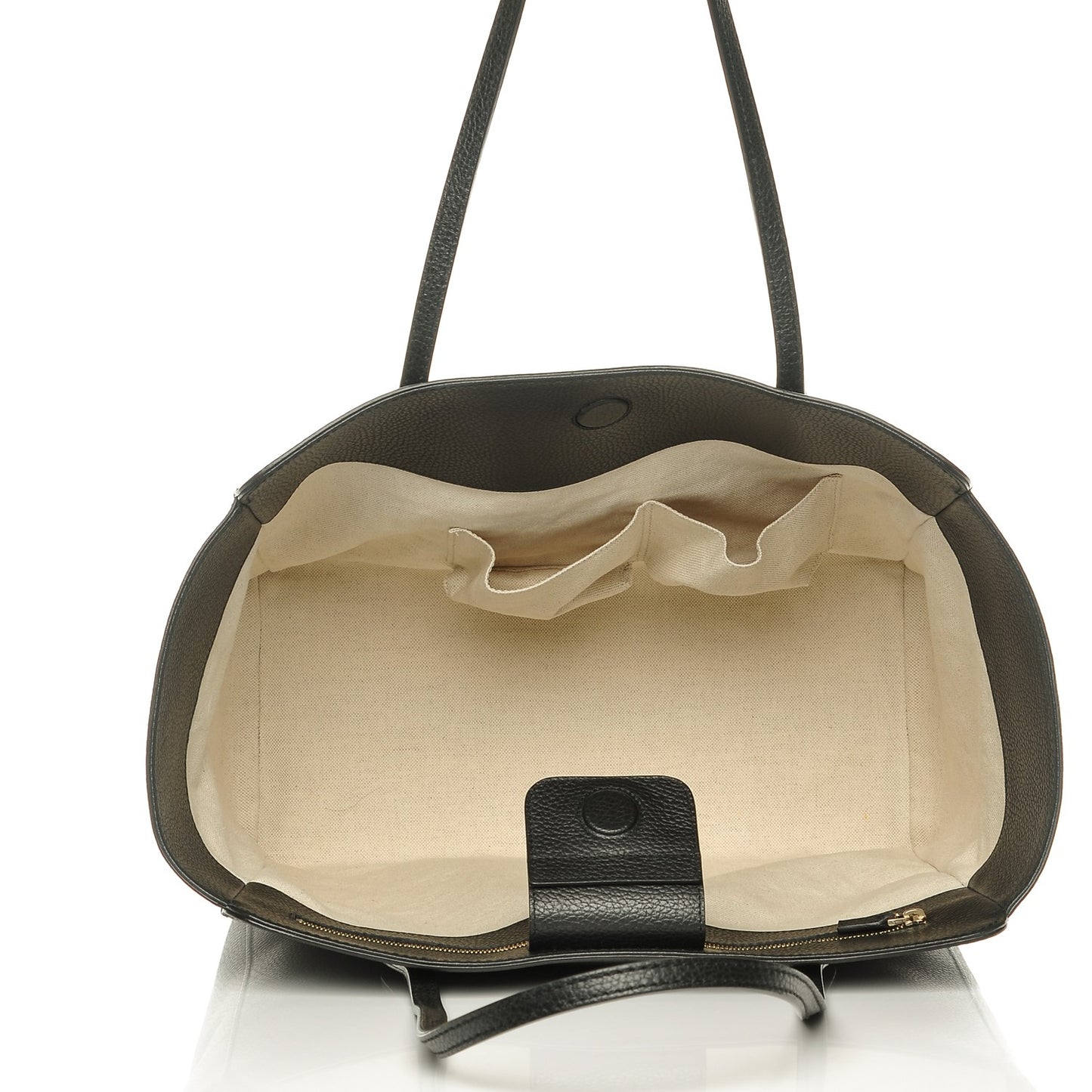 Pebbled Calfskin Medium Swing Tote Black