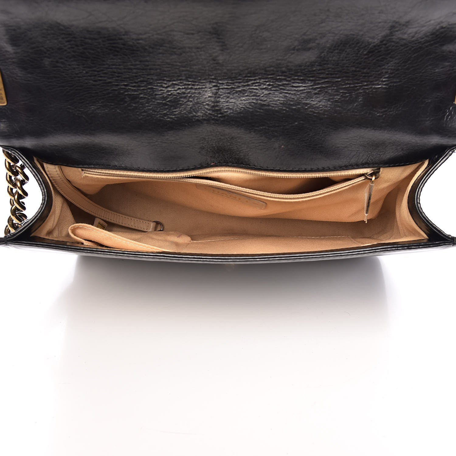 Chanel Aged Glazed Calfskin Quilted Large Boy Flap Black 5 of 16