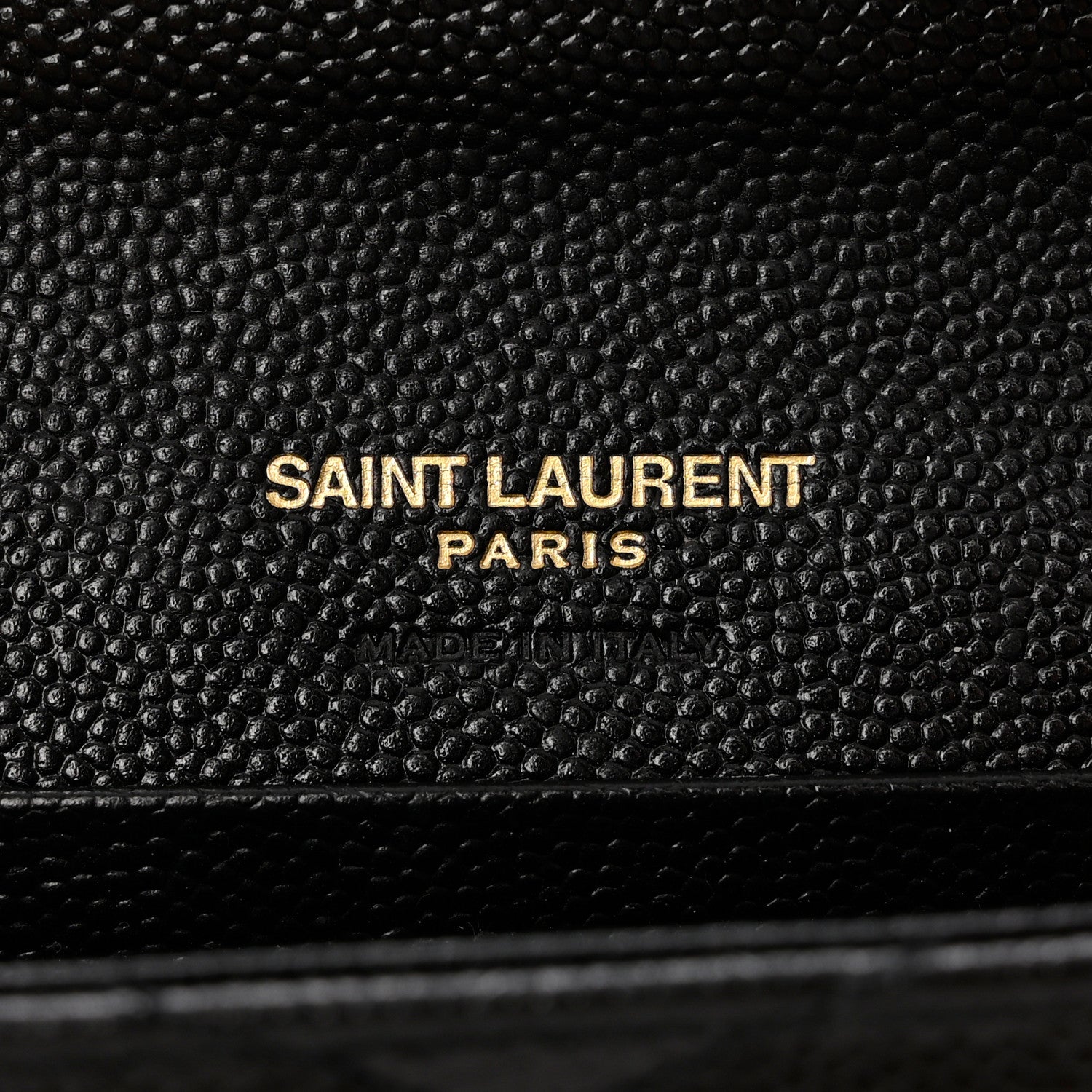Saint Laurent Grain De Poudre Matelasse Chevron Small Monogram Envelope Wallet Black 6 of 8