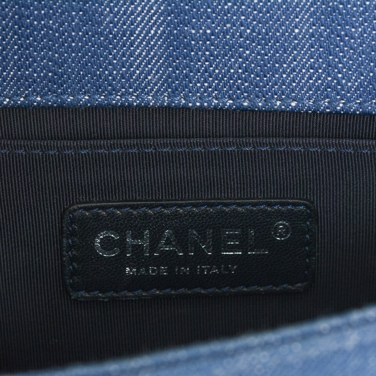 Chanel Denim Chevron Small Boy Flap Light Blue 6 of 7