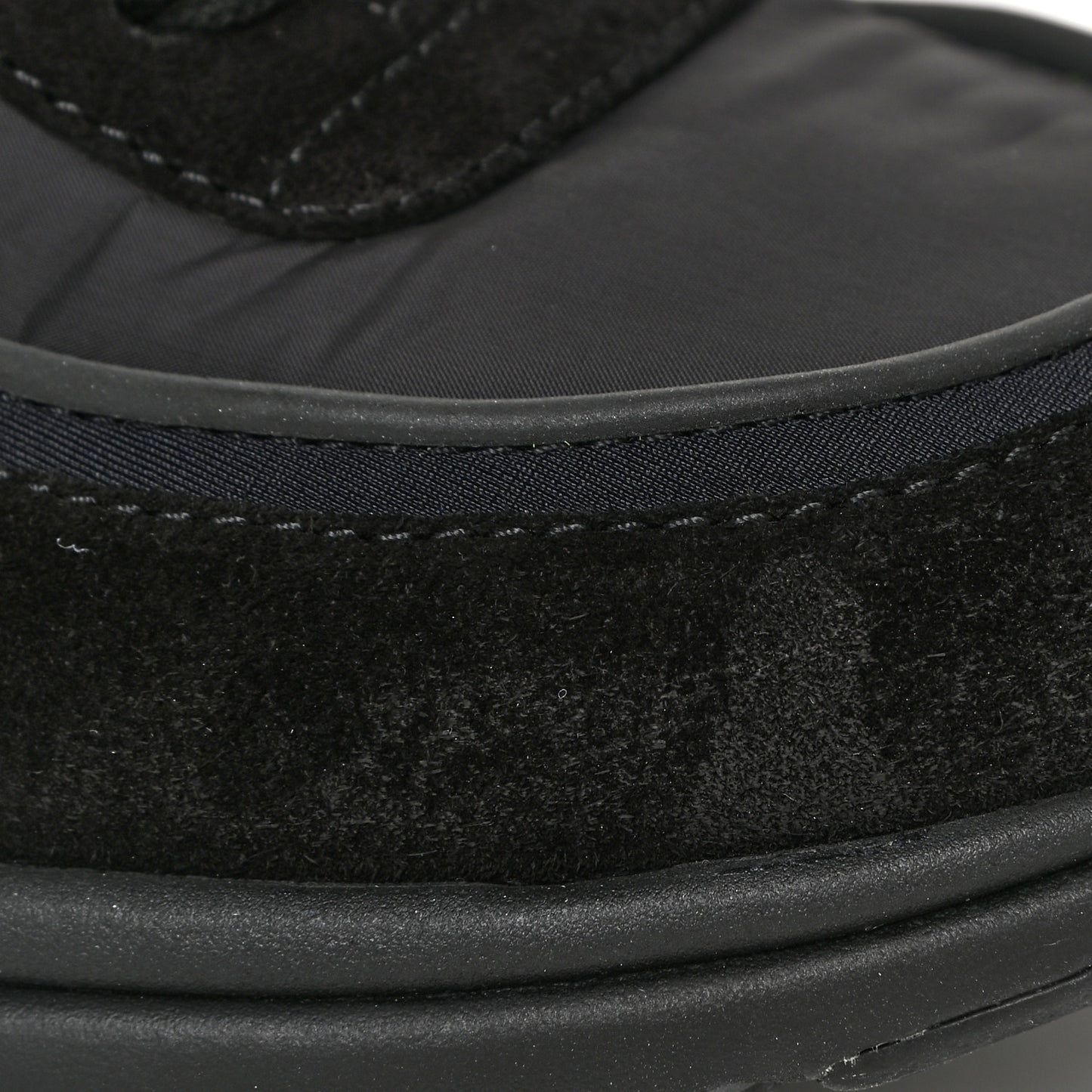 Nylon Calfskin Suede Calfskin CC Sneakers 39.5 Black