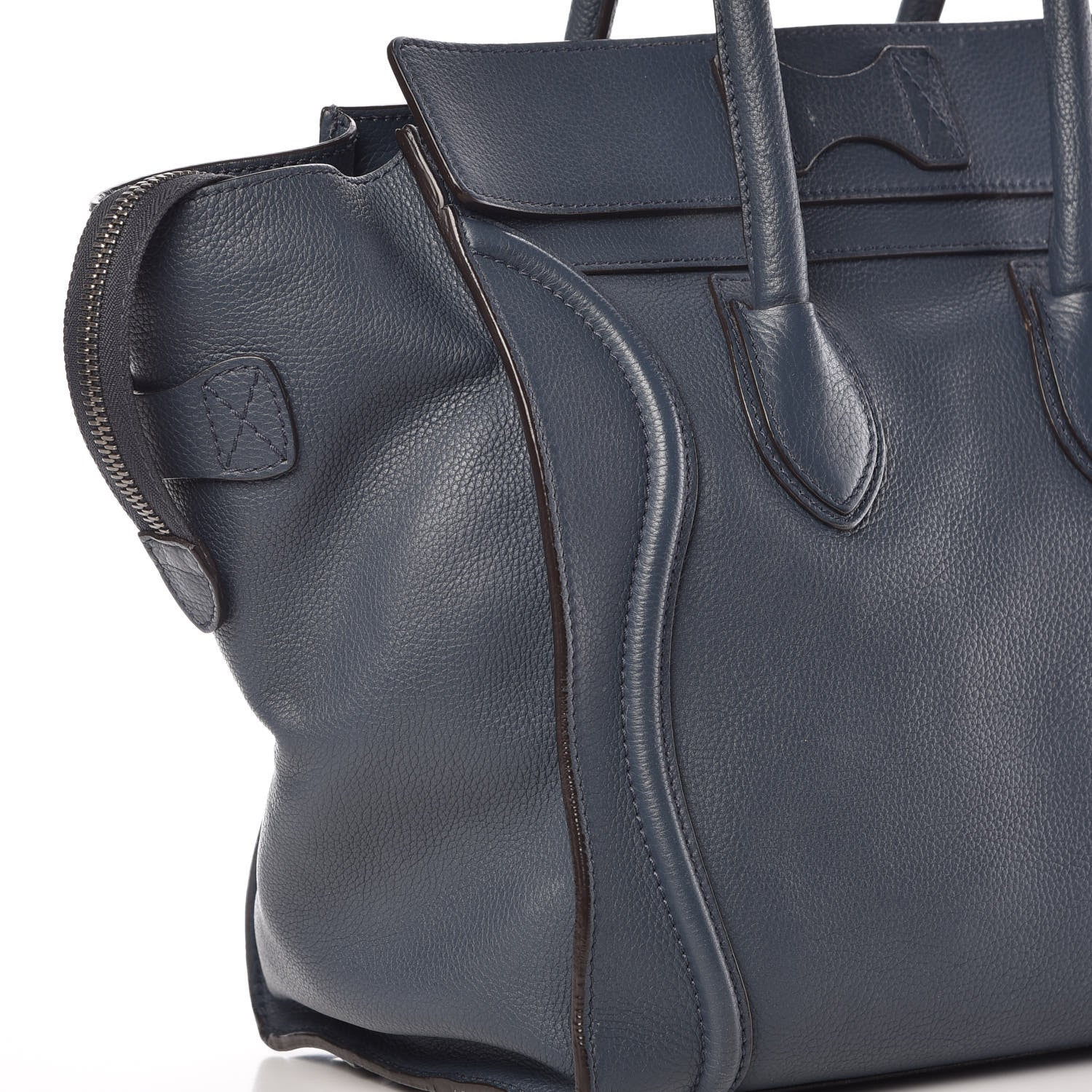 Celine Drummed Calfskin Mini Luggage Orage 14 of 17