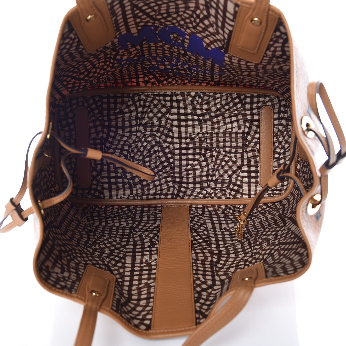 Visetos Medium Liz Reversible Shopper Tote Cognac