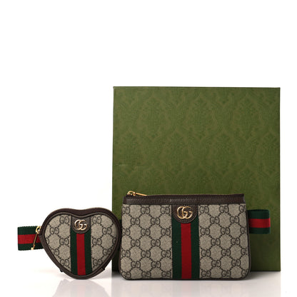 Gucci GG Supreme Monogram Web Ophidia Utility Belt Bag 85 34 Beige Ebony New Acero 10 of 10