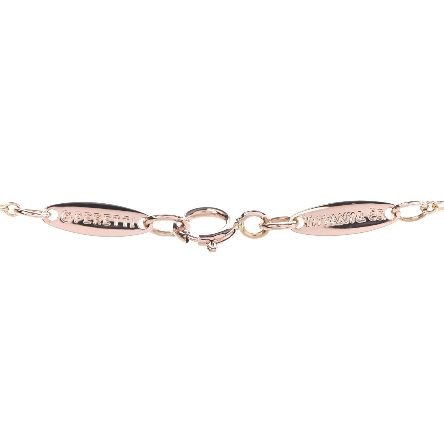 Tiffany 18K Rose Gold Diamond .03ct Elsa Peretti Diamonds by the Yard Pendant Necklace 5 of 8