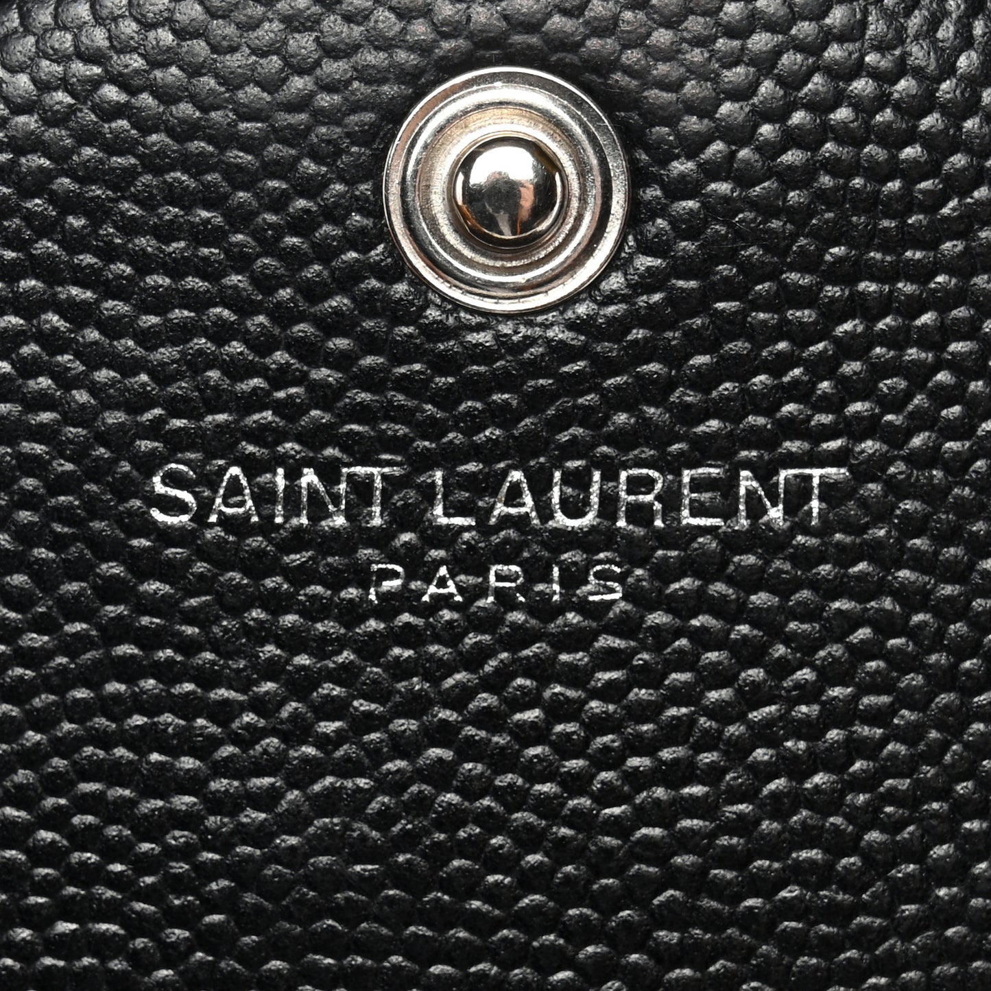 Grain De Poudre Matelasse Chevron Monogram Chain Wallet  Black