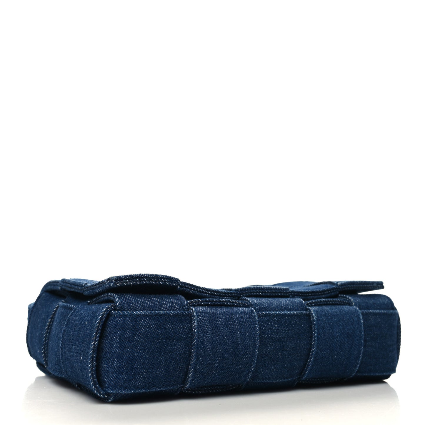 Denim Maxi Intrecciato Cassette Crossbody Bag Indigo