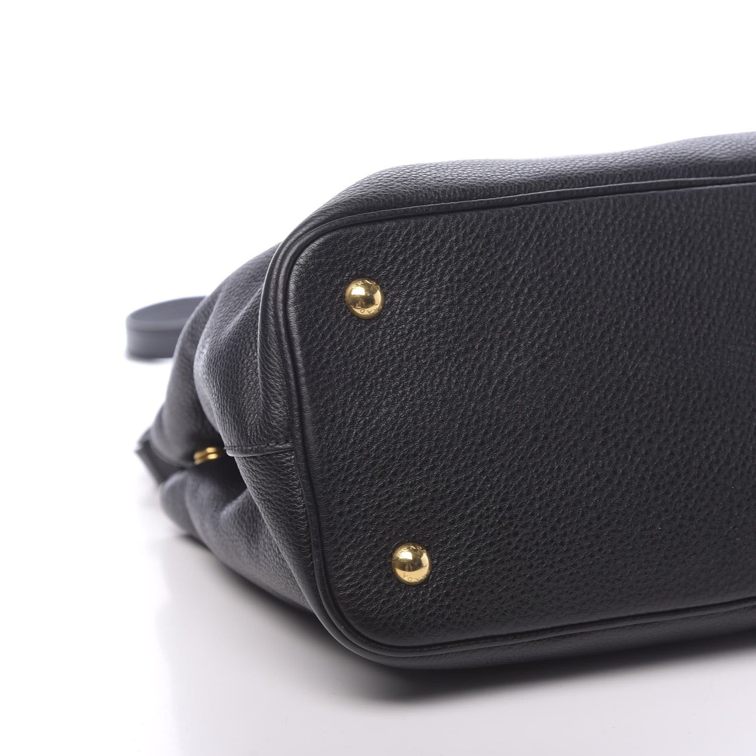 Prada Vitello Phenix Top Handle Bag Black 7 of 8
