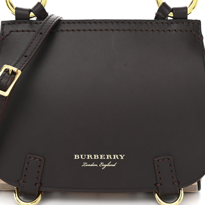 Burberry Haymarket Check Baby Bridle Saddle Bag Dark Clove Brown 7 of 17