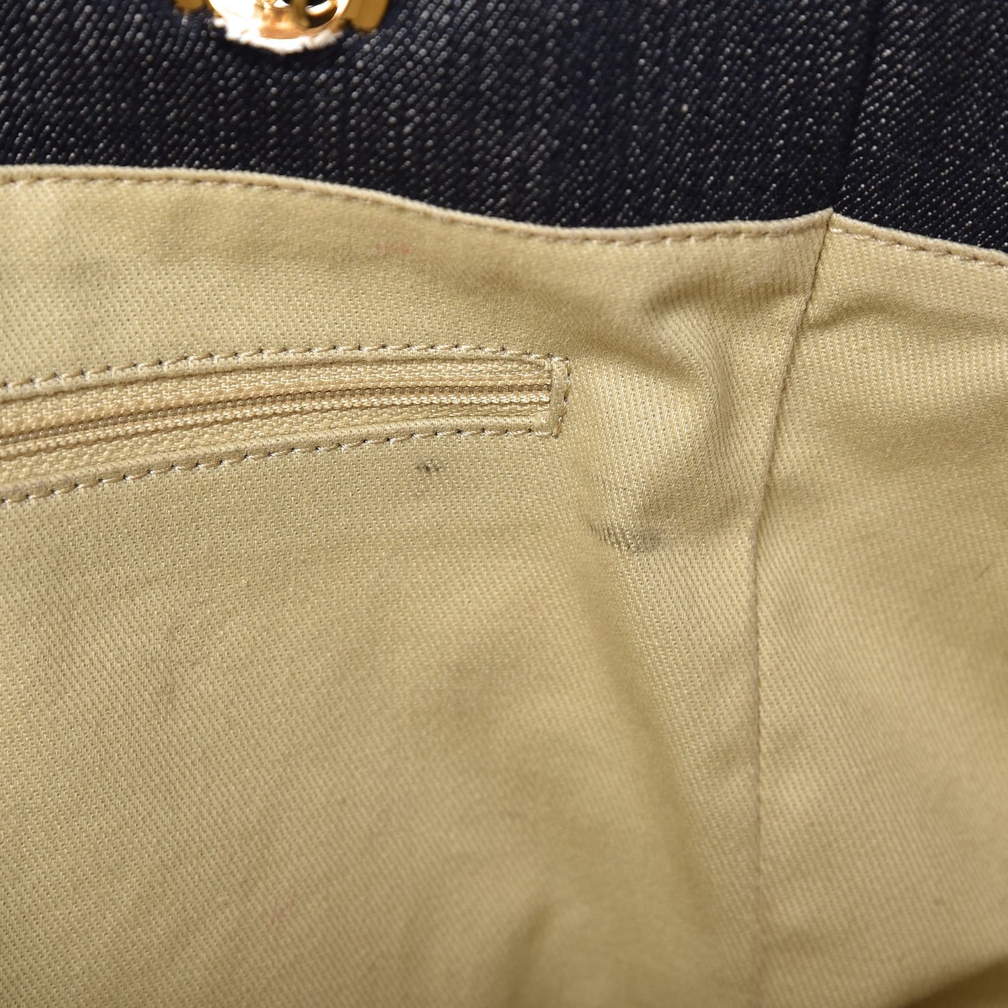 Canvas Small Deauville Tote Dark Blue