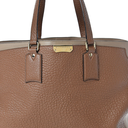 Burberry Heritage Grain Smooth Calfskin Large Clarborough Tote Sepia Brown Honey 7 of 11