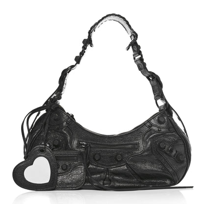 Balenciaga Agneau Arena Monochrome Small Le Cagole Shoulder Bag Black 3 of 14