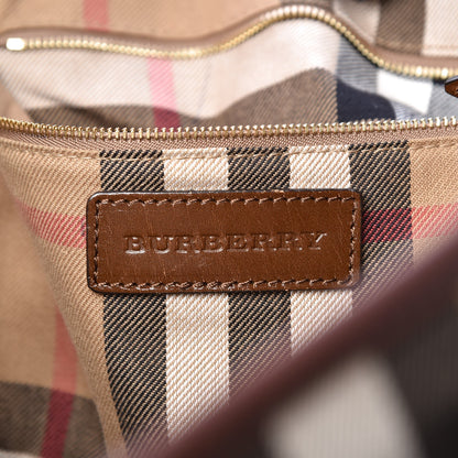Burberry Calfskin House Check Medium Salisbury Tote Brown 6 of 17
