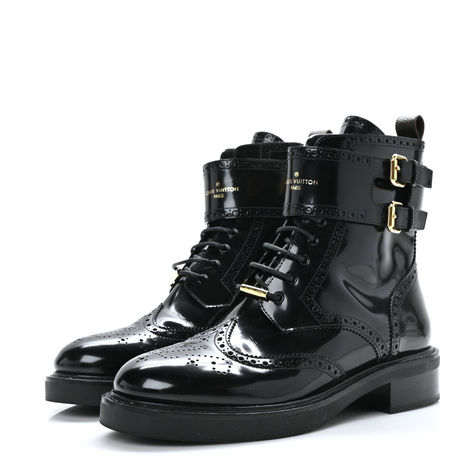 Louis Vuitton Glazed Calfskin Midtown Ankle Boots 40 Black 3 of 7