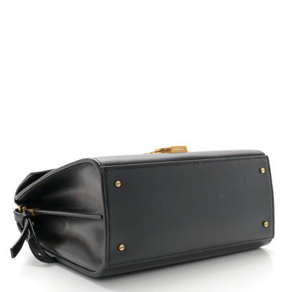 Saint Laurent Smooth Calfskin Medium Classic Monogram Cassandra Top Handle Black Rouge Legion 4 of 13