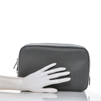 Louis Vuitton Taiga Toilet Pouch GM Glacier 2 of 6