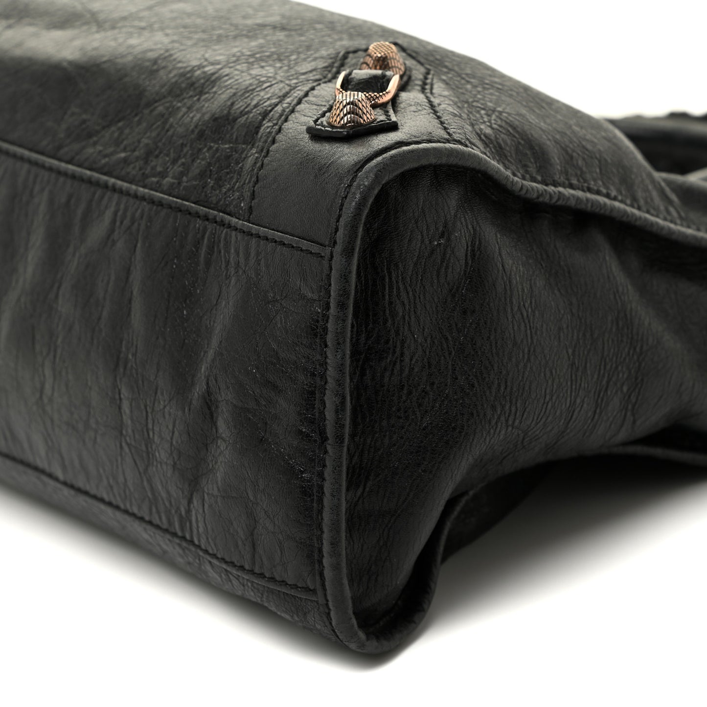 Agneau Giant 12 Rose Gold Hardware City Black
