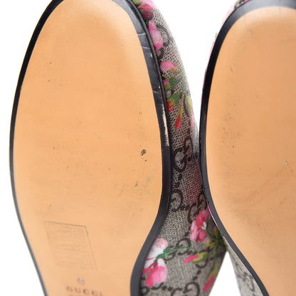 Gucci GG Supreme Monogram Blooms Womens Princetown Slippers 36 Beige Multicolor Dry Rose 10 of 13