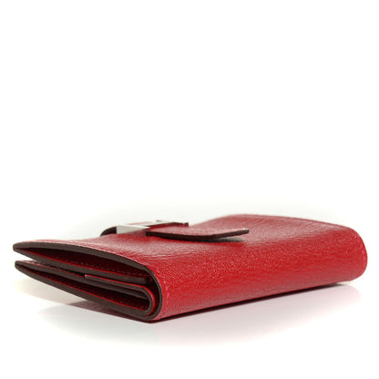 Hermes Chevre Mysore Mini Bearn Wallet Rouge Casaque 4 of 10