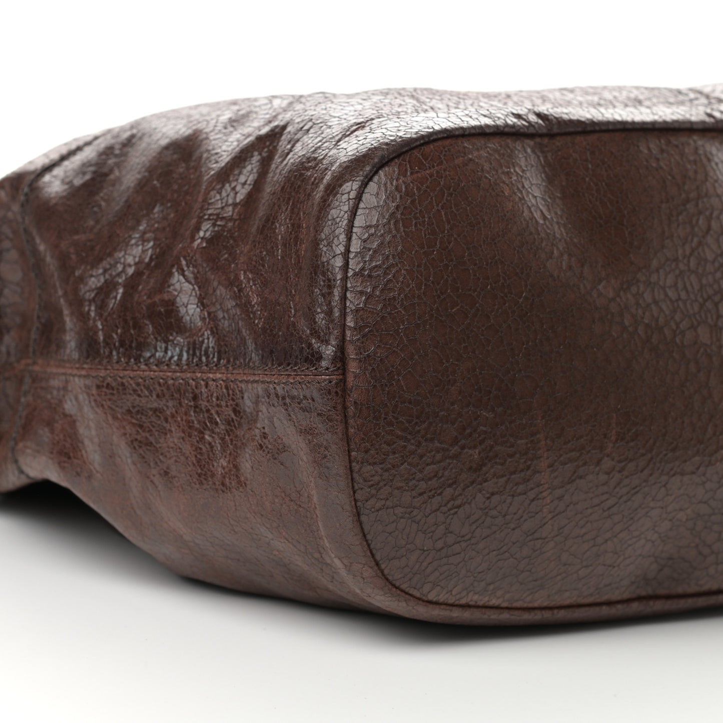 Crackled Calfskin Medium Nightingale Brown