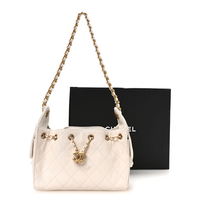 Chanel Caviar Quilted Mini Chanel 25 Handbag White 11 of 11