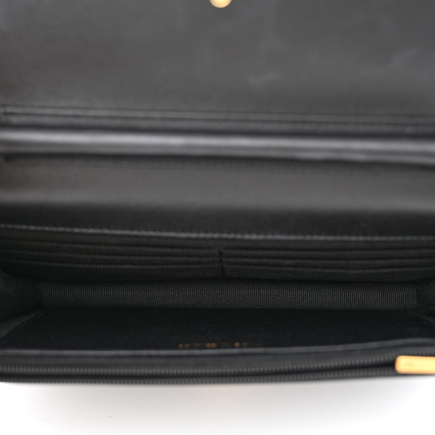 Lambskin Quilted Enamel Coco Casino Wallet On Chain WOC Black