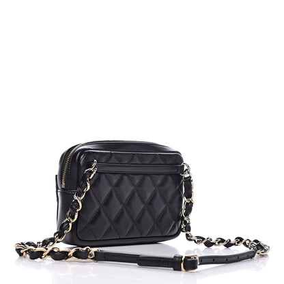 Chanel Lambskin Quilted Waist Bag Black 3 of 11