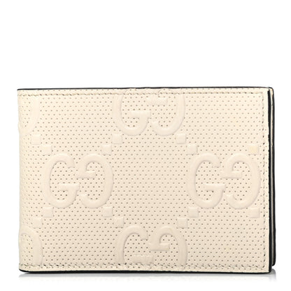 Gucci Calfskin GG Tennis Embossed Bi-Fold Wallet Mystic White 1 of 4