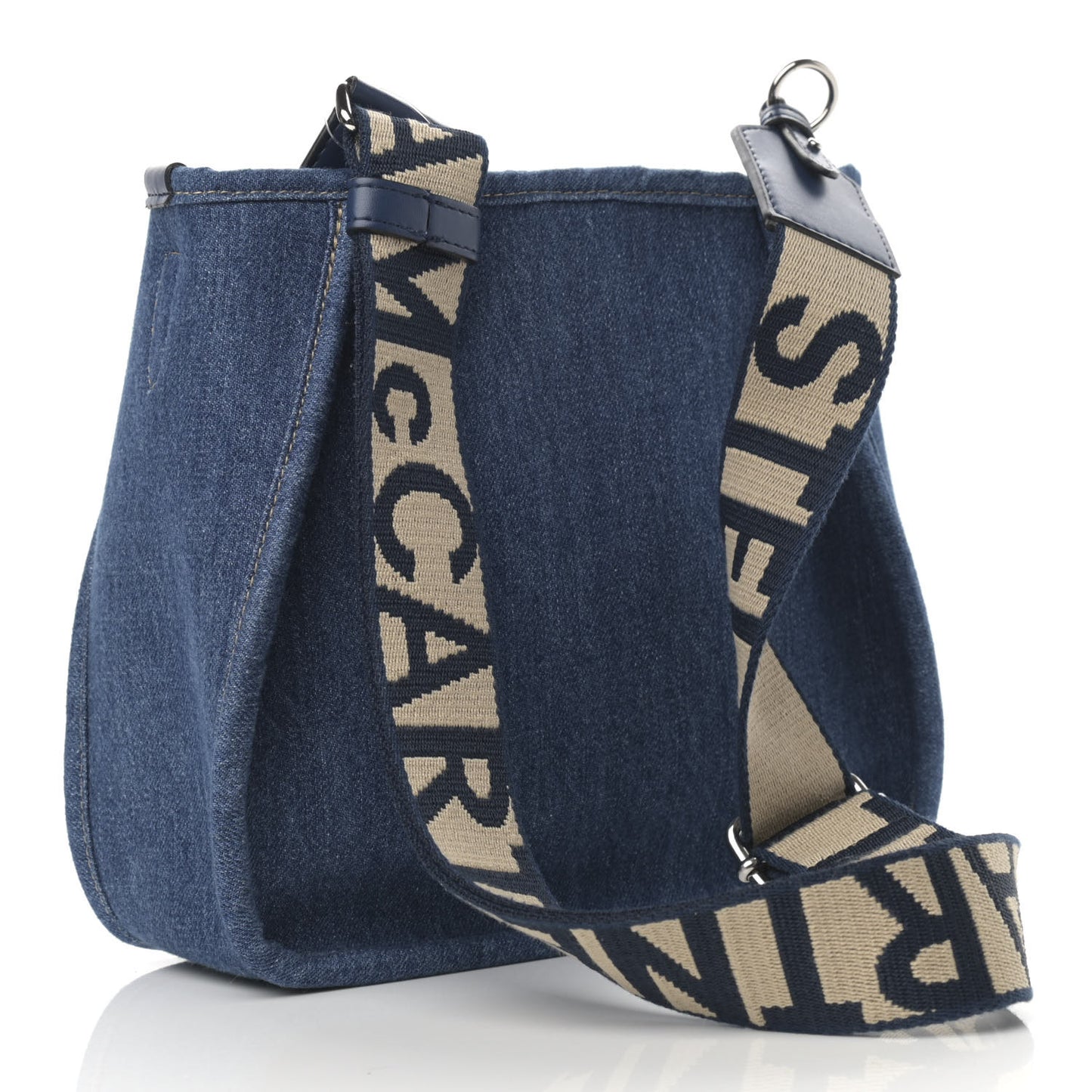 Eco Alter Denim Perforated Logo Mini Crossbody Orion Blue