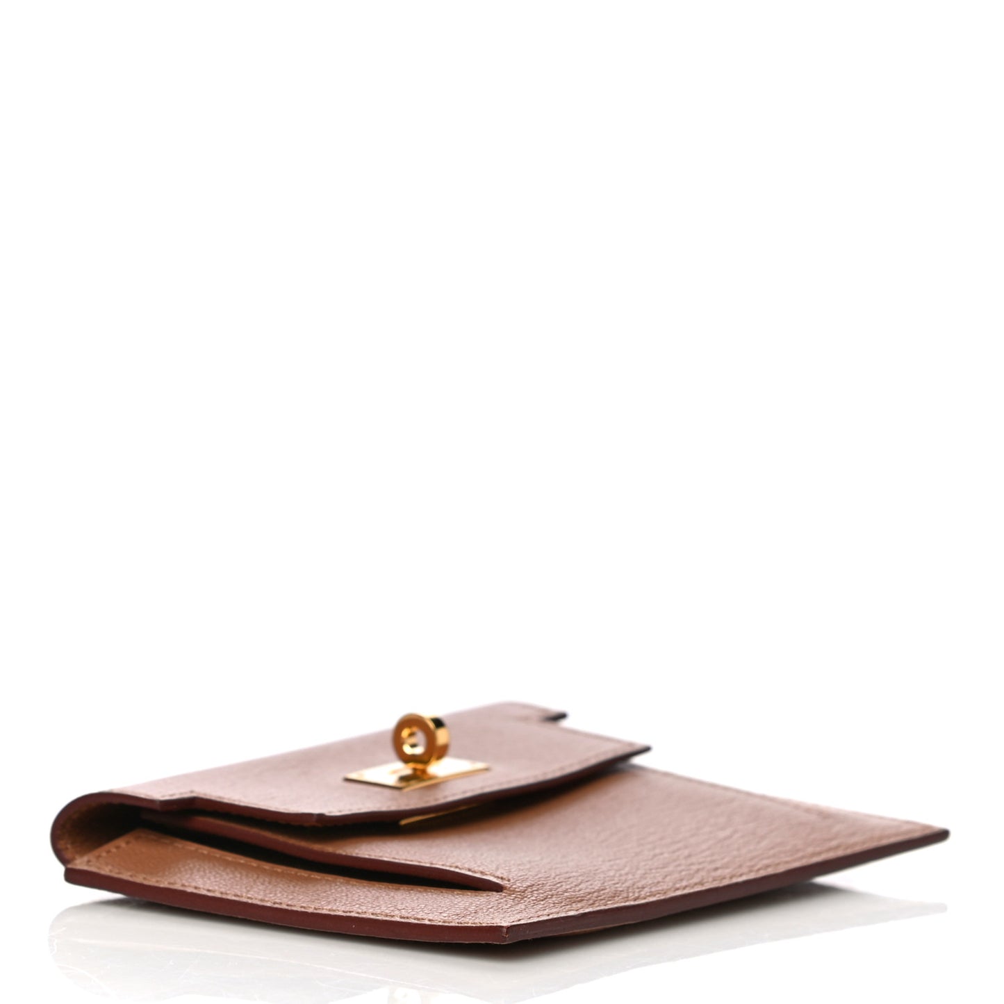 Chevre Mysore Kelly Pocket Compact Wallet Quebracho