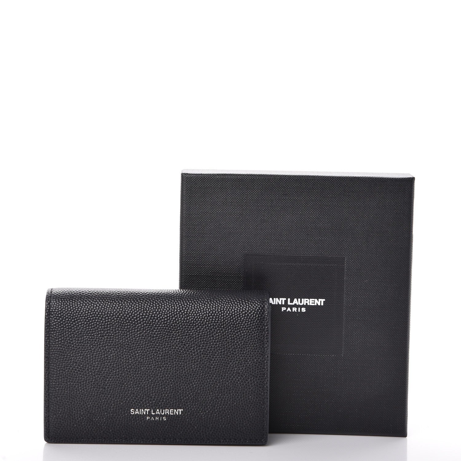 Saint Laurent Grain De Poudre Business Card Case Black 11 of 11