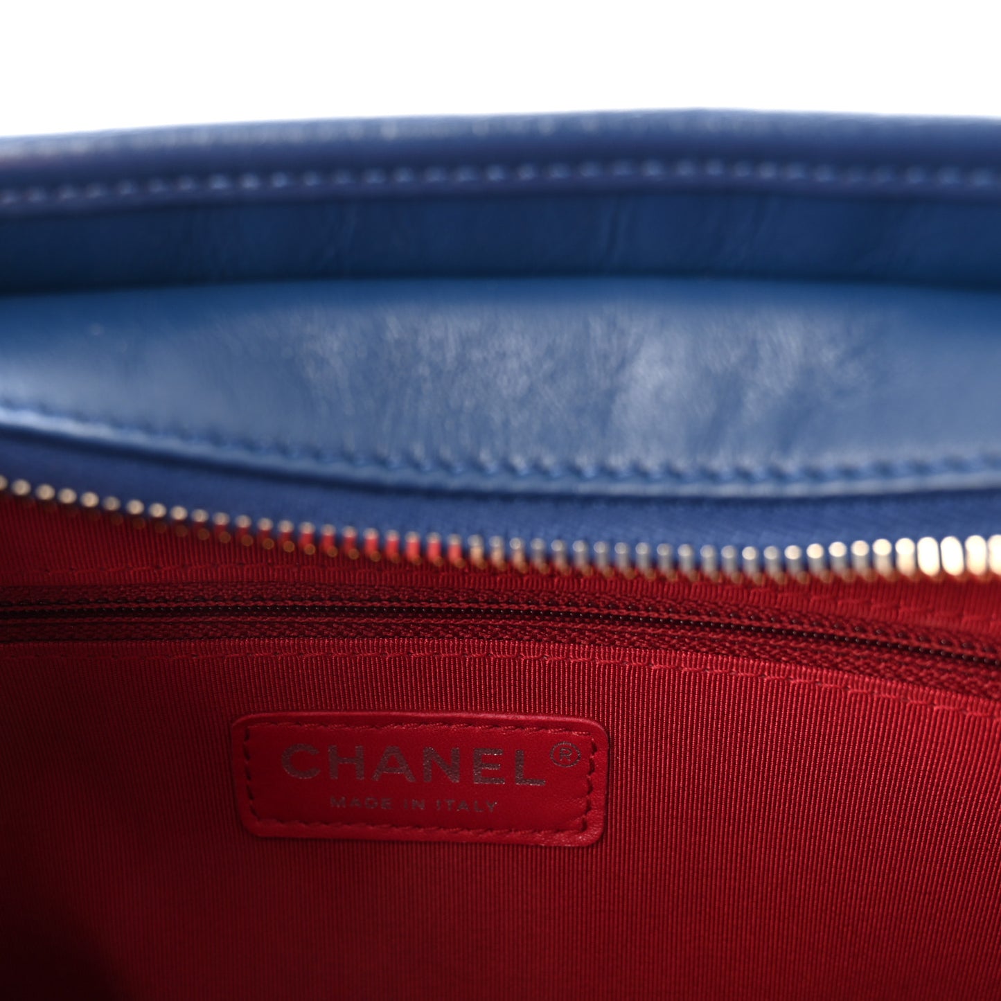Aged Calfskin Quilted Medium Gabrielle Hobo Blue
