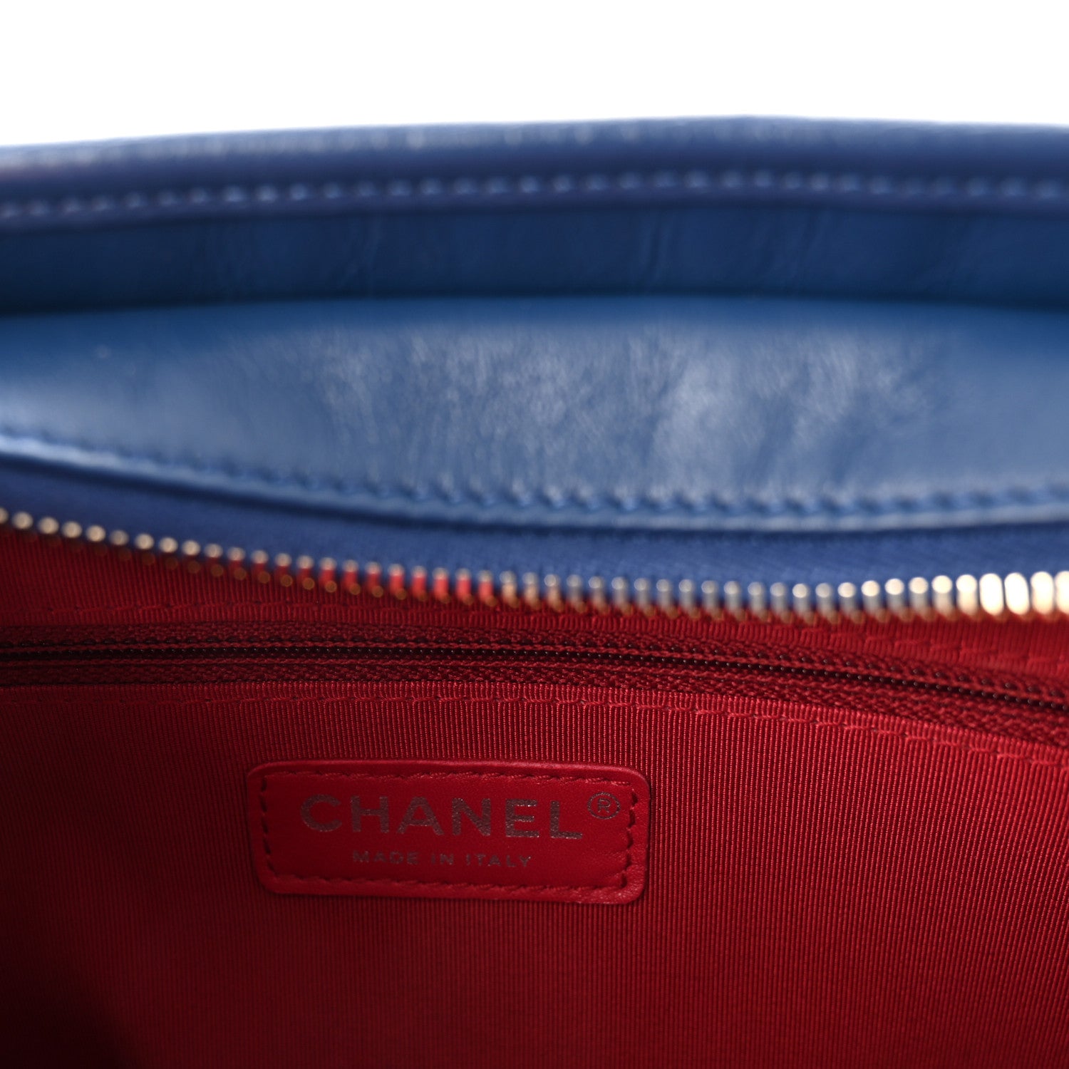 Chanel Aged Calfskin Quilted Medium Gabrielle Hobo Blue 6 of 10