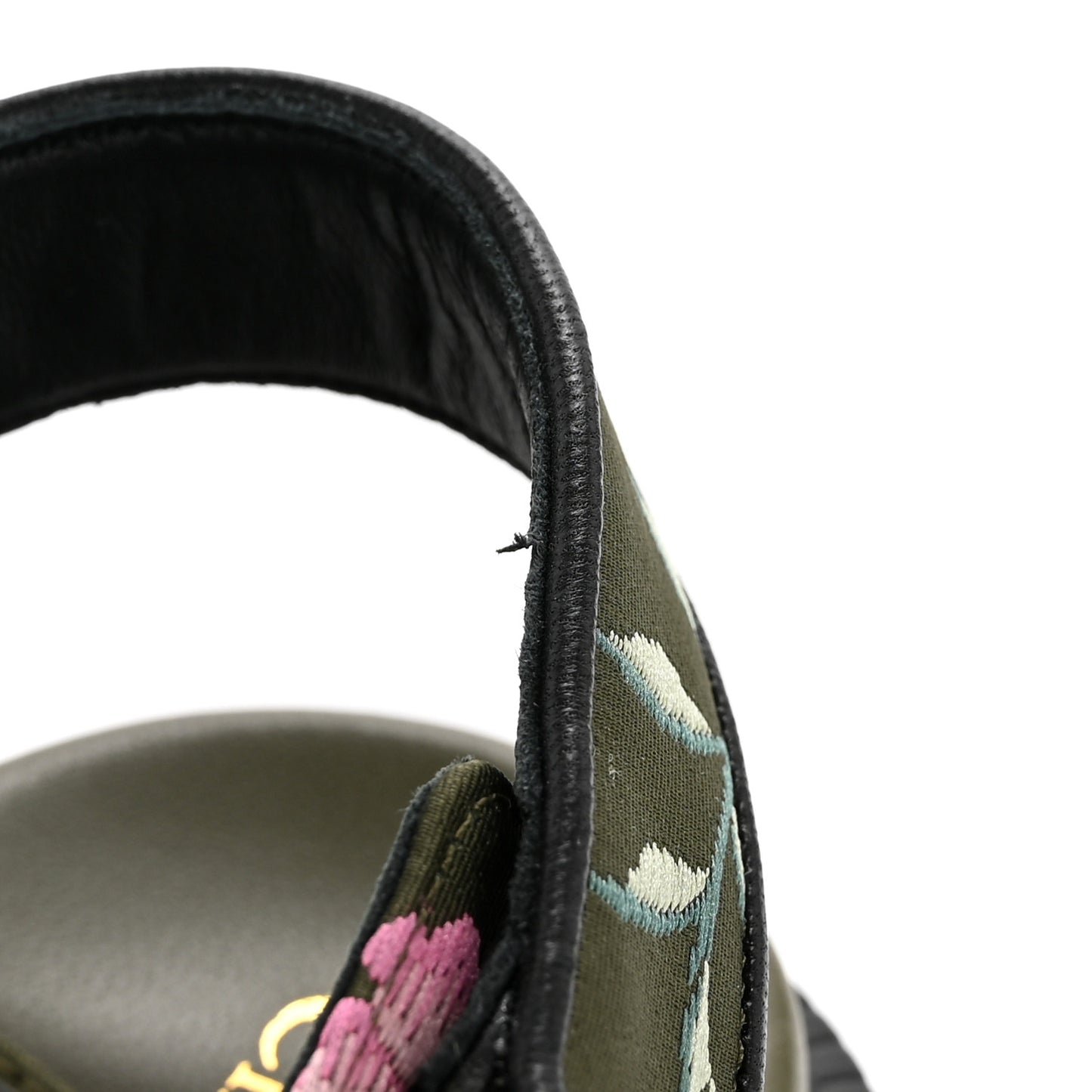 Technical Fabric Petites Fleurs Print Dioract Sandals 36 Kaki