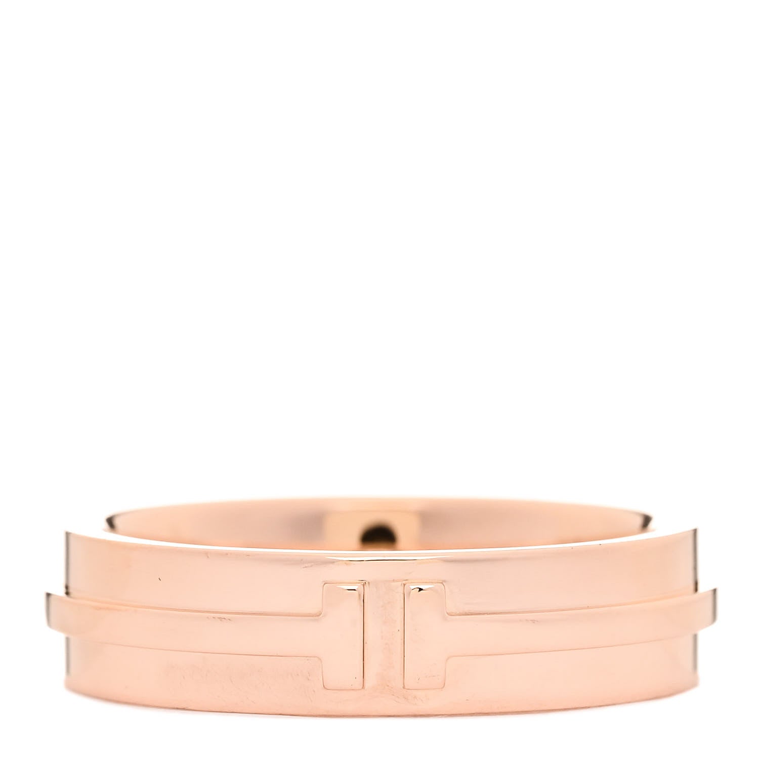 Tiffany 18K Rose Gold Tiffany T Wide Ring 60 9 1 of 4