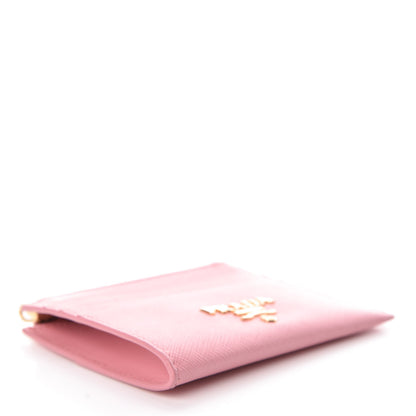 Prada Saffiano Metal Zip Card Holder Peonia 4 of 7