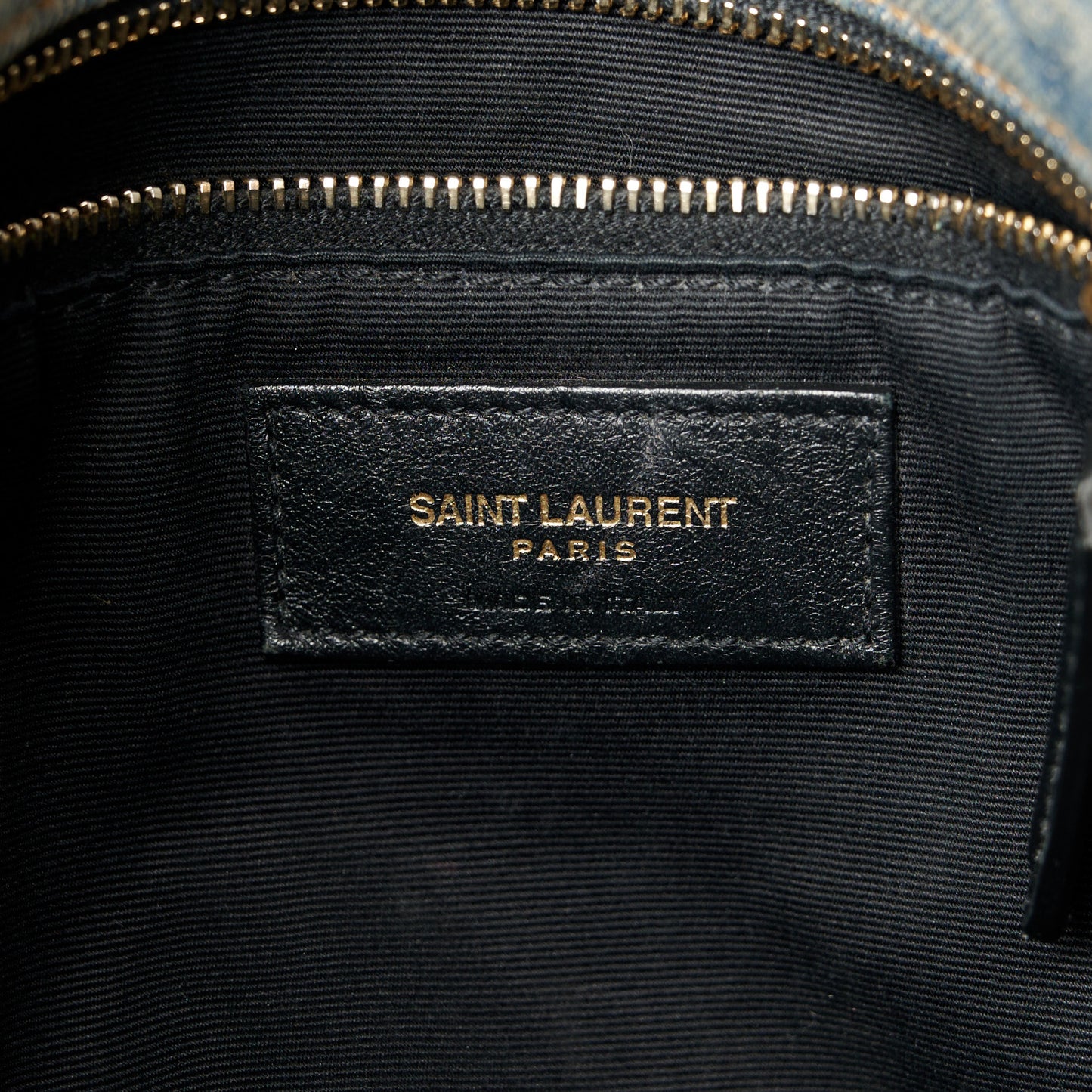 Denim Quilted Medium Loulou Puffer Monogram Chain Satchel Blue Cinnamon