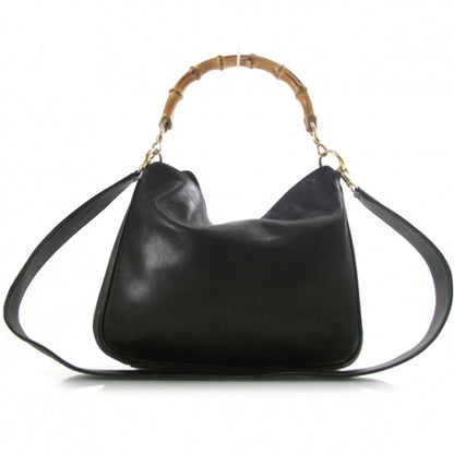 Gucci Leather Bamboo Top Handle Tote Black 1 of 10