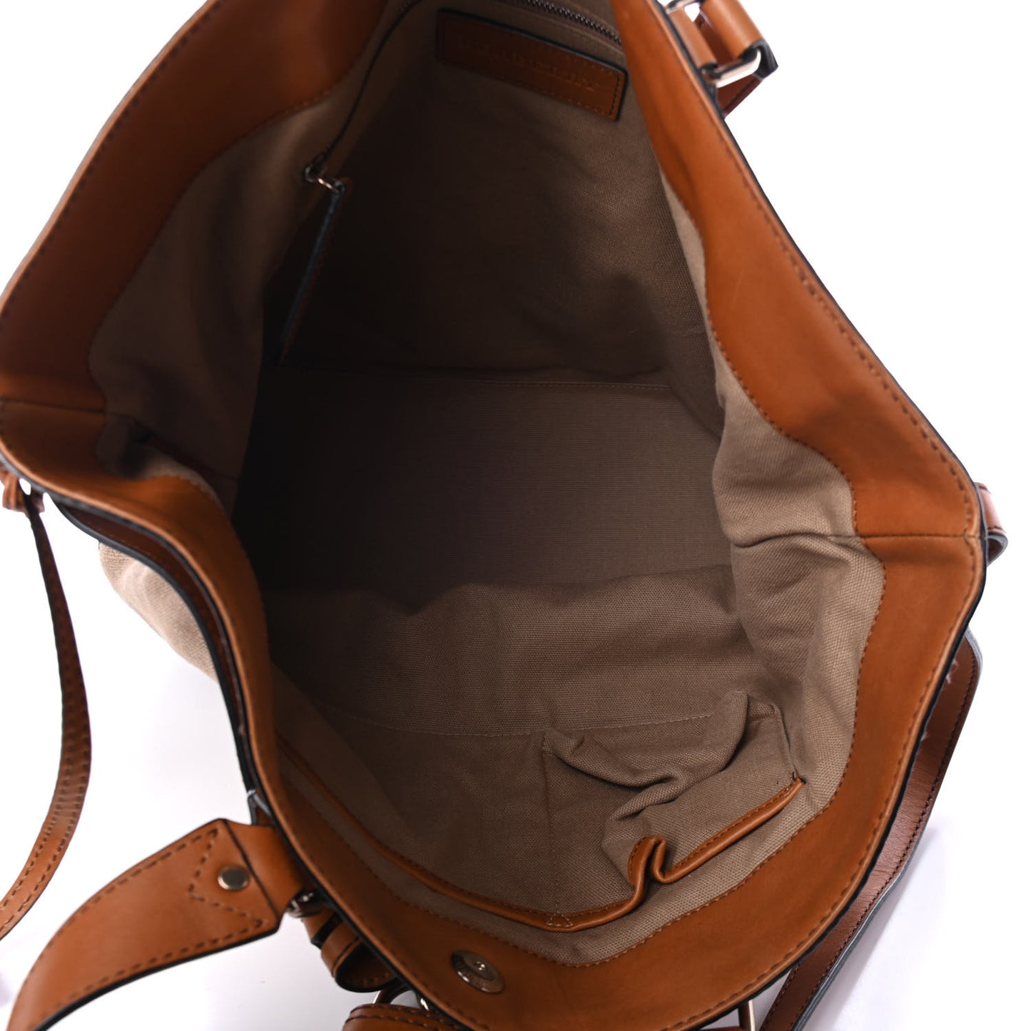 Canvas Mega Check Medium Traveler Tote Saddle Brown