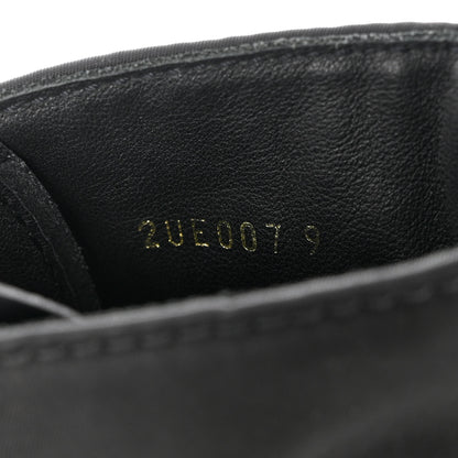 Prada Spazzolato Rois Re-Nylon Metal Triangle Logo Mens Monolith Pouch Pocket 60mm Combat Boots 9 Black 6 of 11